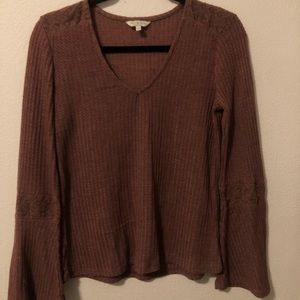 Lucky brand waffle knit sweater womens S
